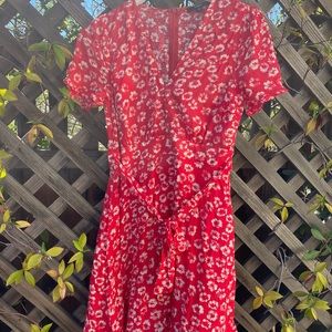 Lulu’s Red Flower Dress / Size M